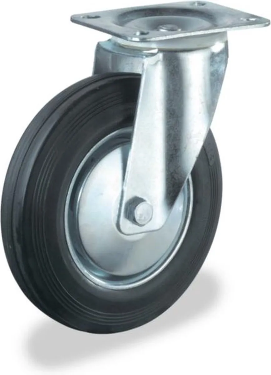 Westfalia Zwenkwielen 125mm - Massieve rubberbanden - Wit