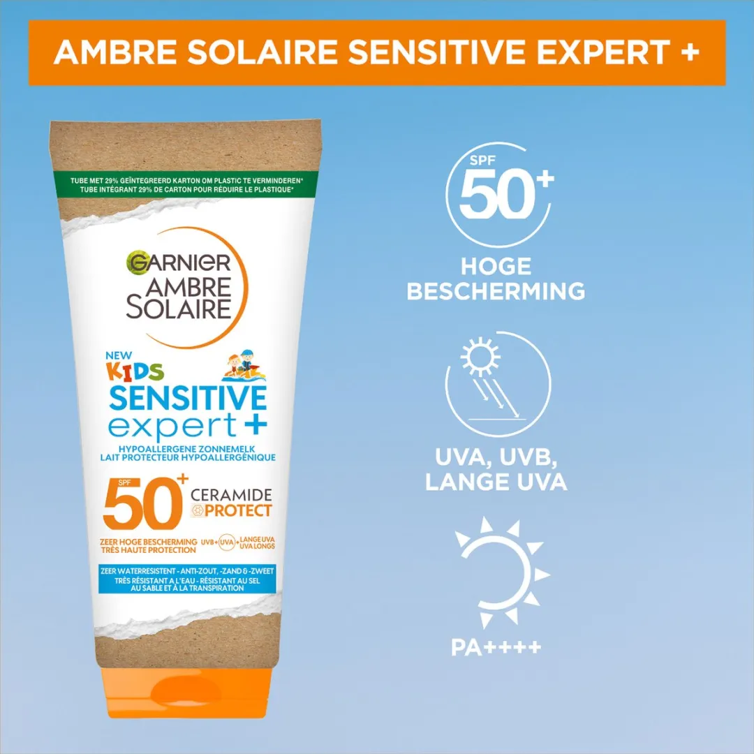 Garnier Ambre Solaire Kids Sensitive Expert+ Zonnebrandmelk SPF50+ 50ml