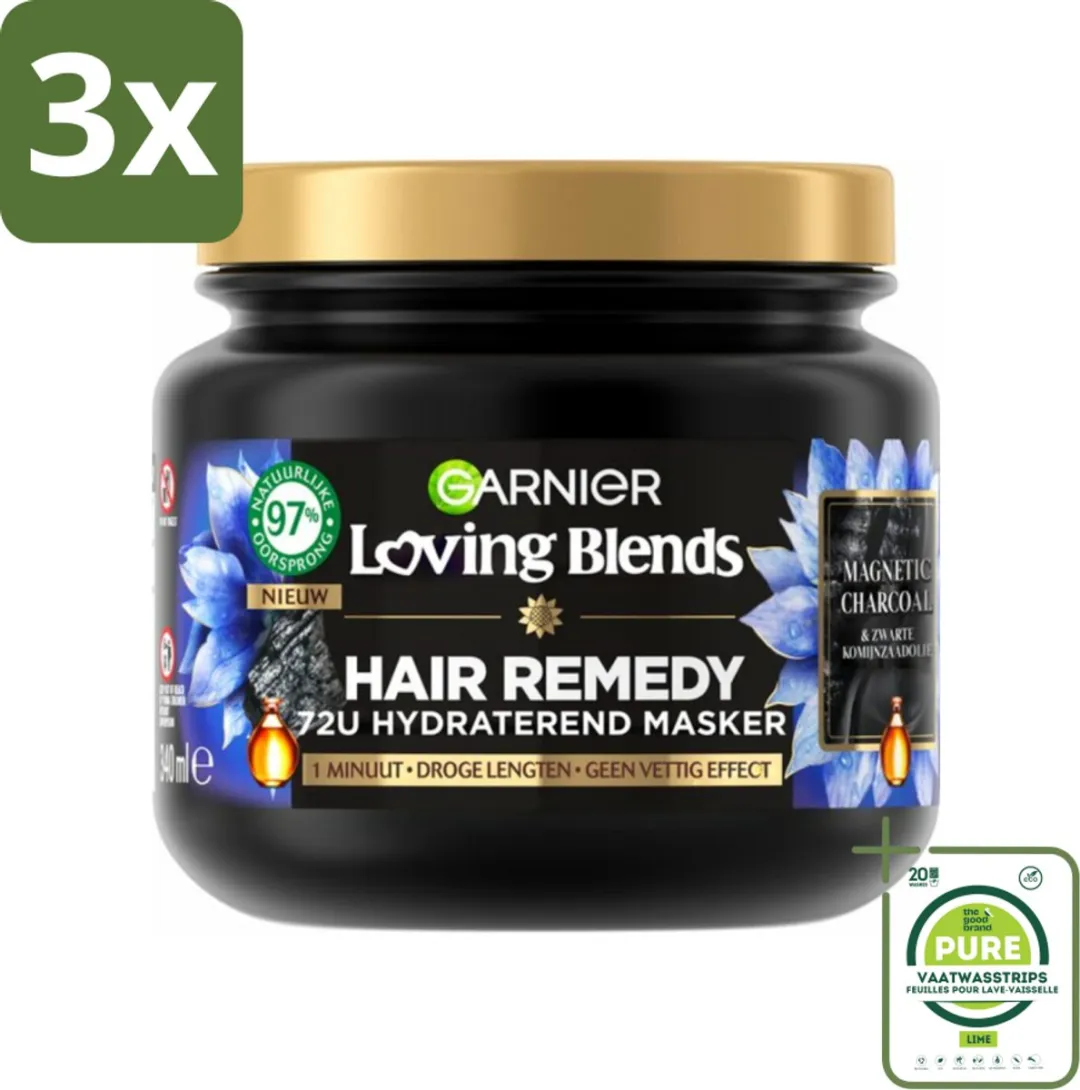 Garnier Loving Blends Magnetic Charcoal Haarmasker 1020ml