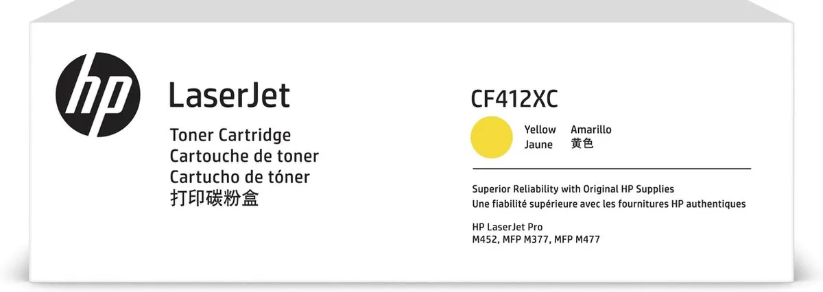 HP LaserJet 410X Geel CF412XC Tonercartridge - 5000 Pagina's