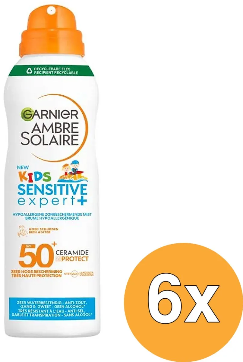 Garnier Ambre Solaire Kids Zonnebrandspray SPF 50+ - 6x150ml - afbeelding 6 van 6