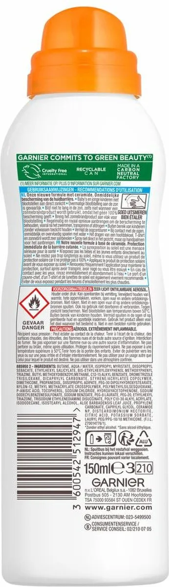Garnier Ambre Solaire Kids Zonnebrandspray SPF 50+ - 6x150ml