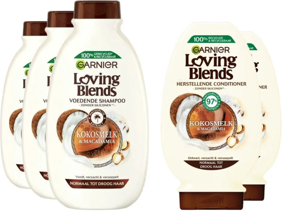 Garnier Loving Blends Kokosmelk & Macadamia Shampoo & Conditioner
