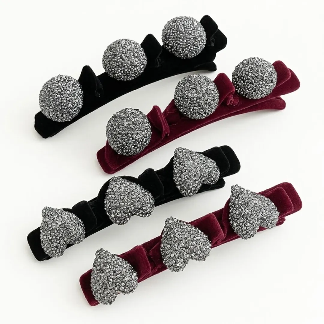 NuveX Haarclipset Zwart/Bordeaux