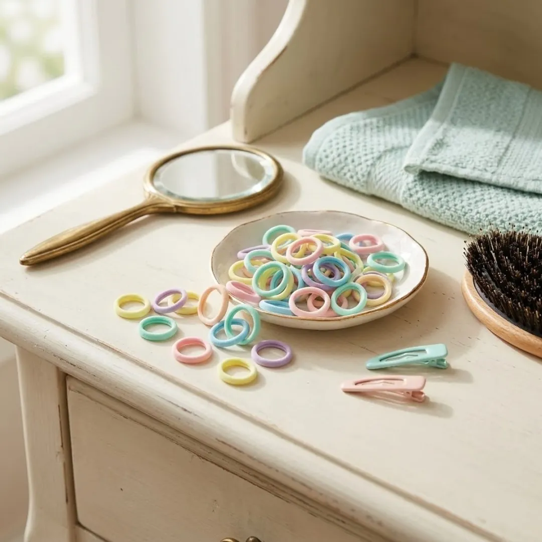 NuveX Pastel Multikleur Haar Elastiekjes - 50 Stuks