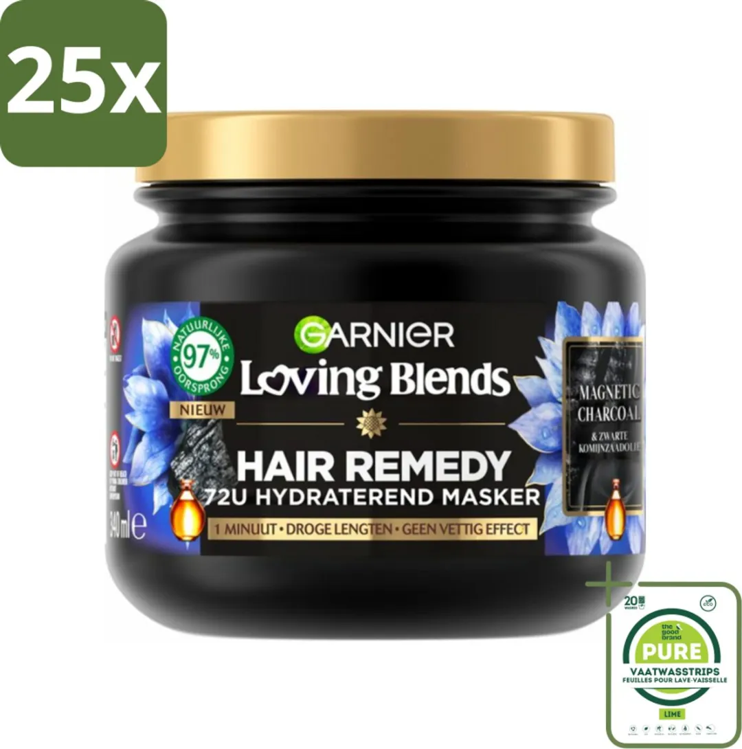 Garnier Loving Blends Magnetic Charcoal Haarmasker 340ml