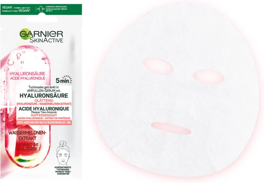Garnier SkinActive Gezichtsmasker Watermeloen & Hyaluronzuur - 20 Stuks