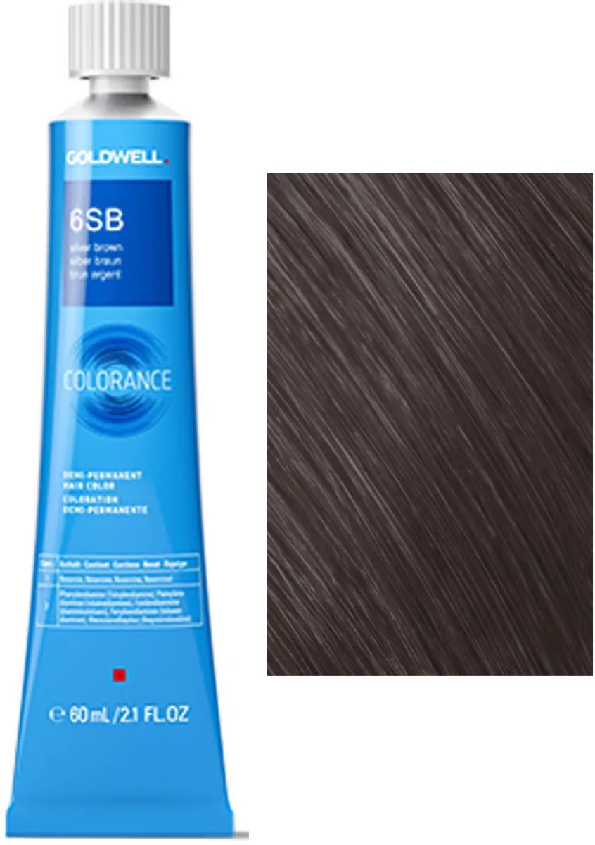 Goldwell Colorance Color Tube 6-SB Silver Brown 60ml - Zwart