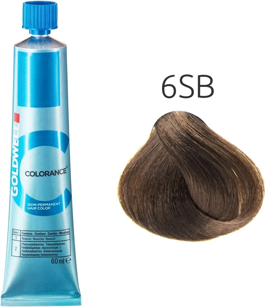 Goldwell Colorance Color Tube 6-SB Silver Brown 60ml - Zwart