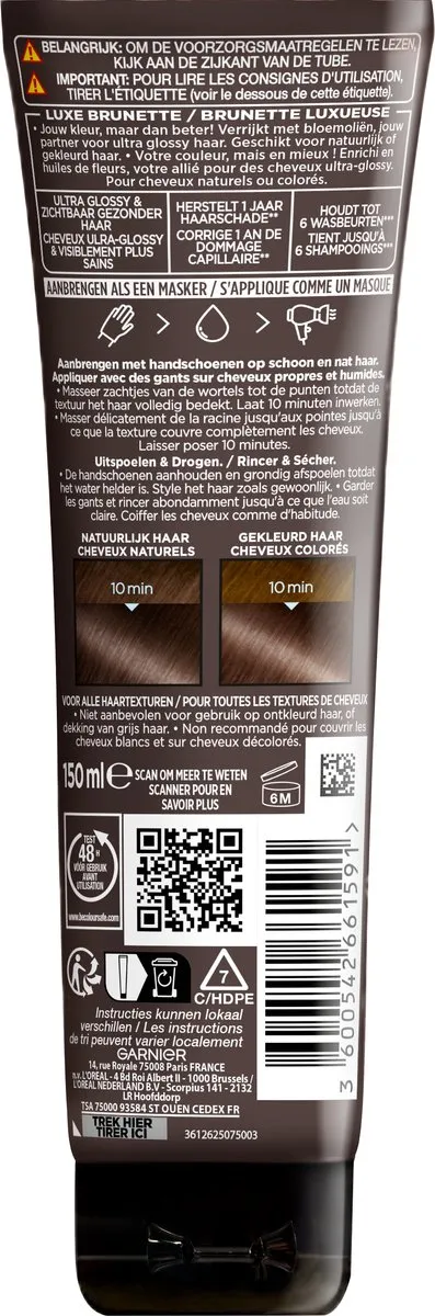 Garnier Olia Gloss Luxe Brunette Haarmasker 147g
