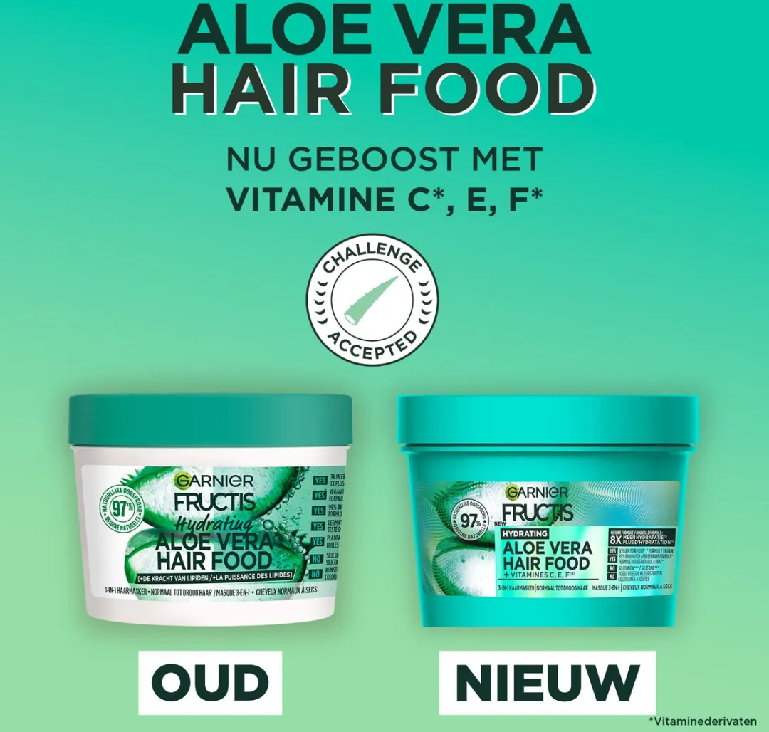 Garnier Fructis Hair Food Aloë Vera Haarmasker 3-in-1 - 6x400ml - afbeelding 6 van 6
