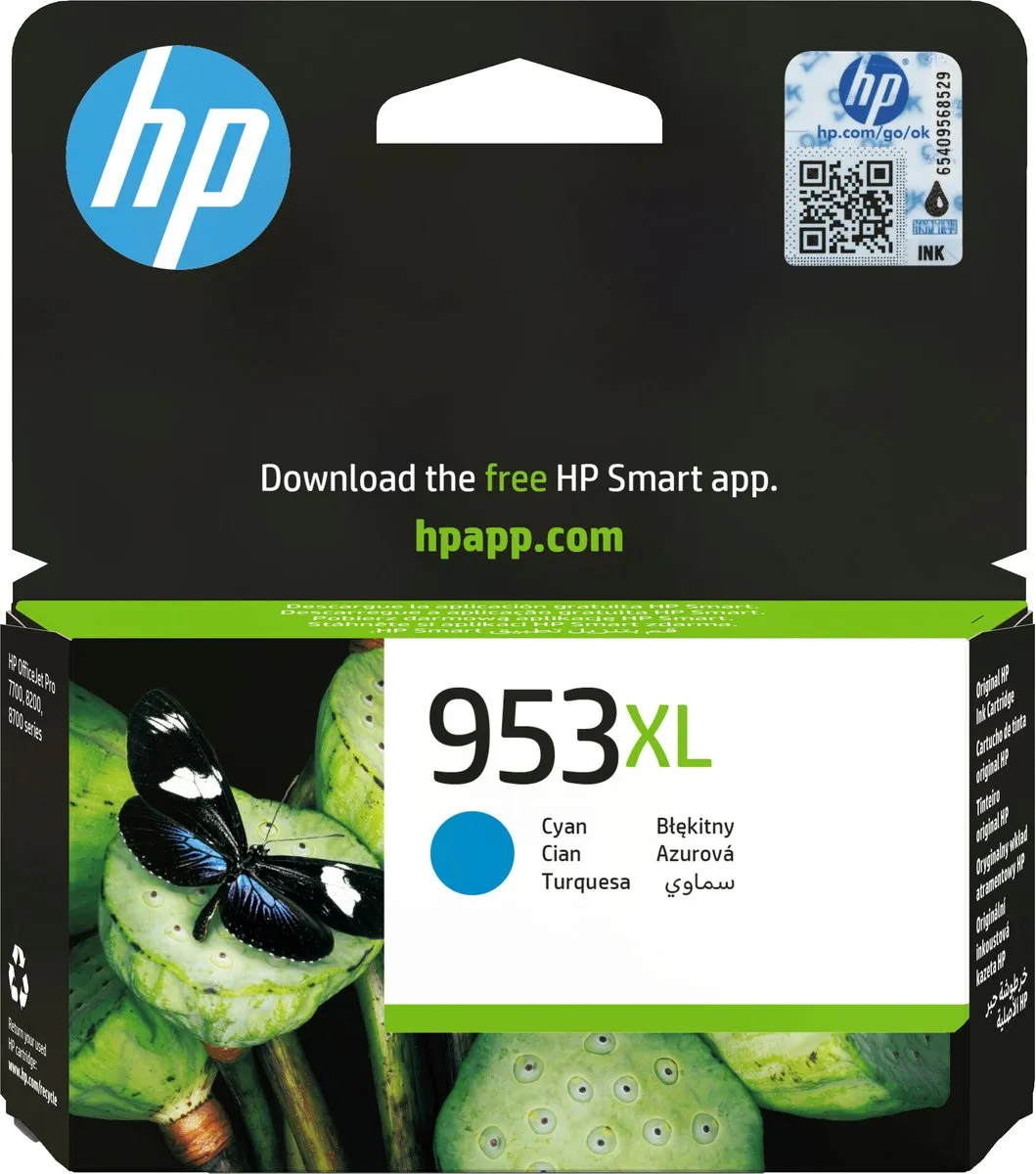 HP 953XL Inktcartridge Cyaan - 1600 Pagina's