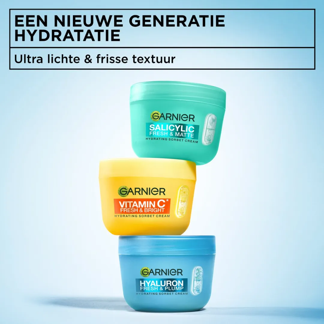 Garnier Hyaluron Fresh & Plump Hydraterende Sorbet Crème 85ml