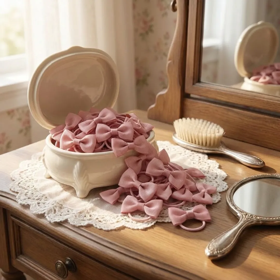 NuveX Roze Strikhaarbandjes Set - 20 Stuks