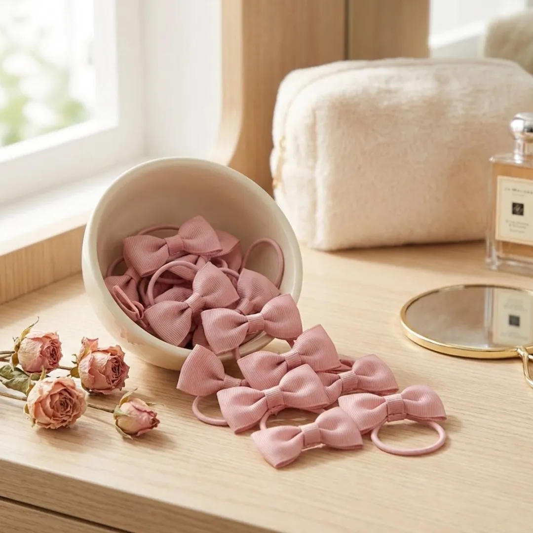 NuveX Roze Strikhaarbandjes Set - 20 Stuks