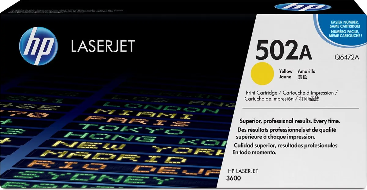 HP 502A Geel Tonercartridge - 4000 pagina's