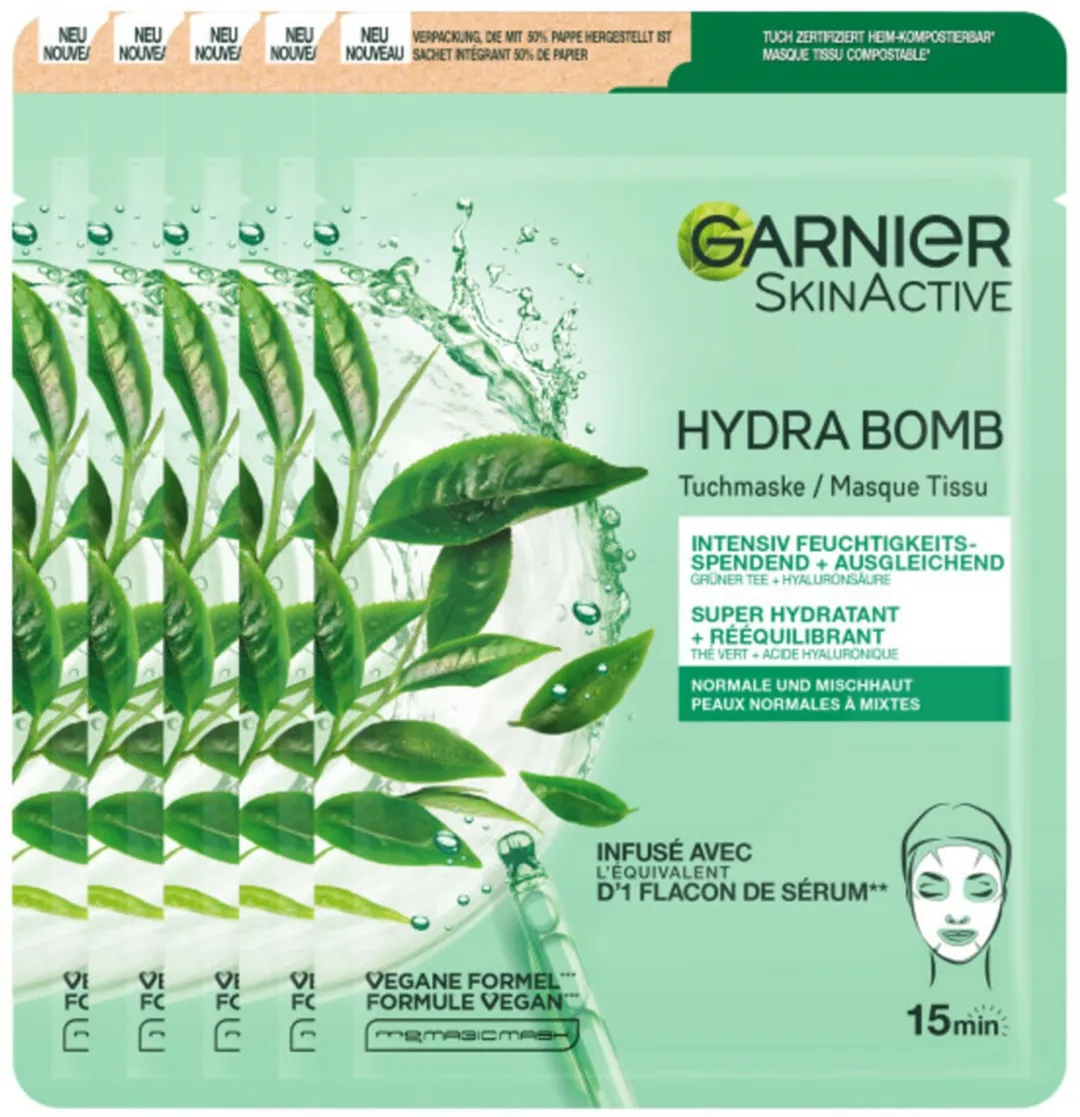 Garnier SkinActive Hydra Bomb Sheet Masker Groene Thee