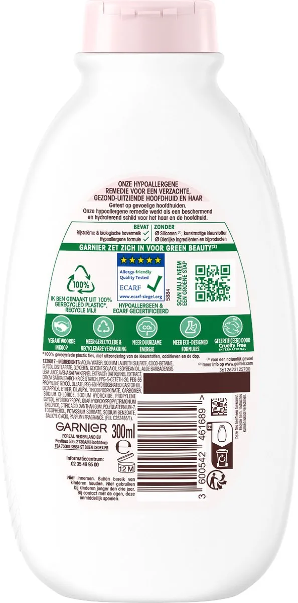 Garnier Loving Blends Shampoo Milde Haver 300ml