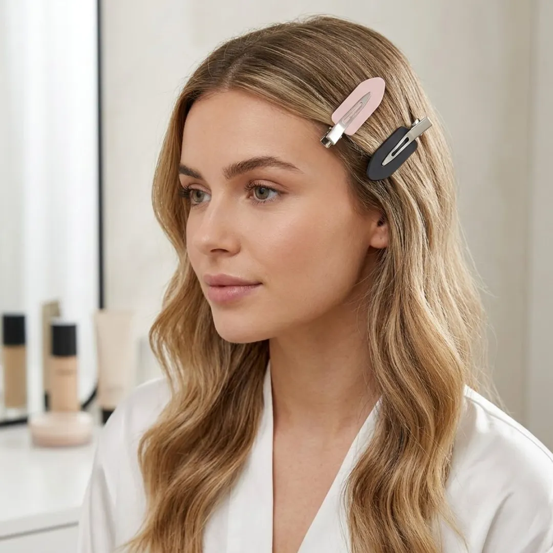 Nuvex Haarclips Set - 20 Stuks - Zwart/Rozewit