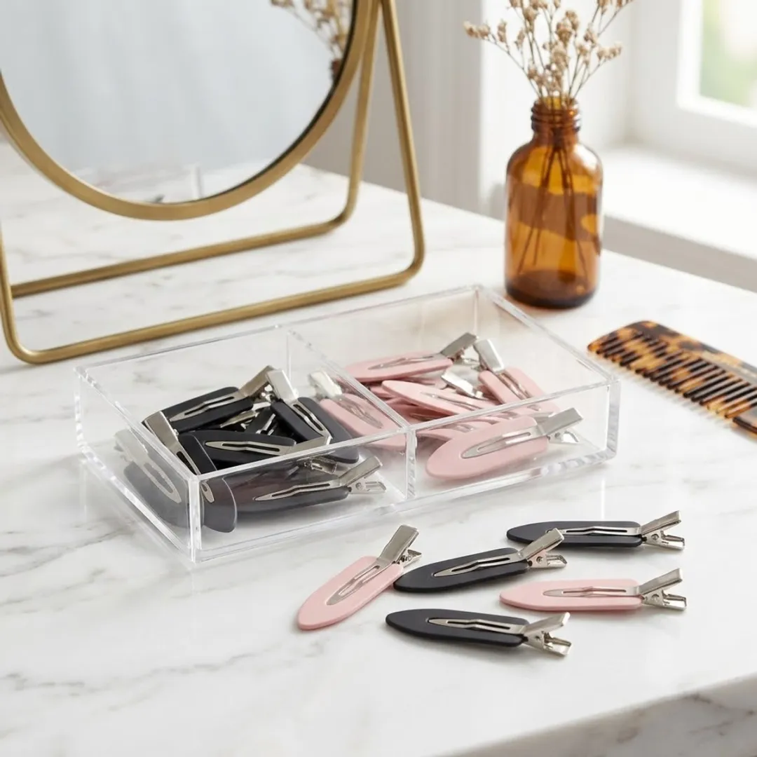 Nuvex Haarclips Set - 20 Stuks - Zwart/Rozewit
