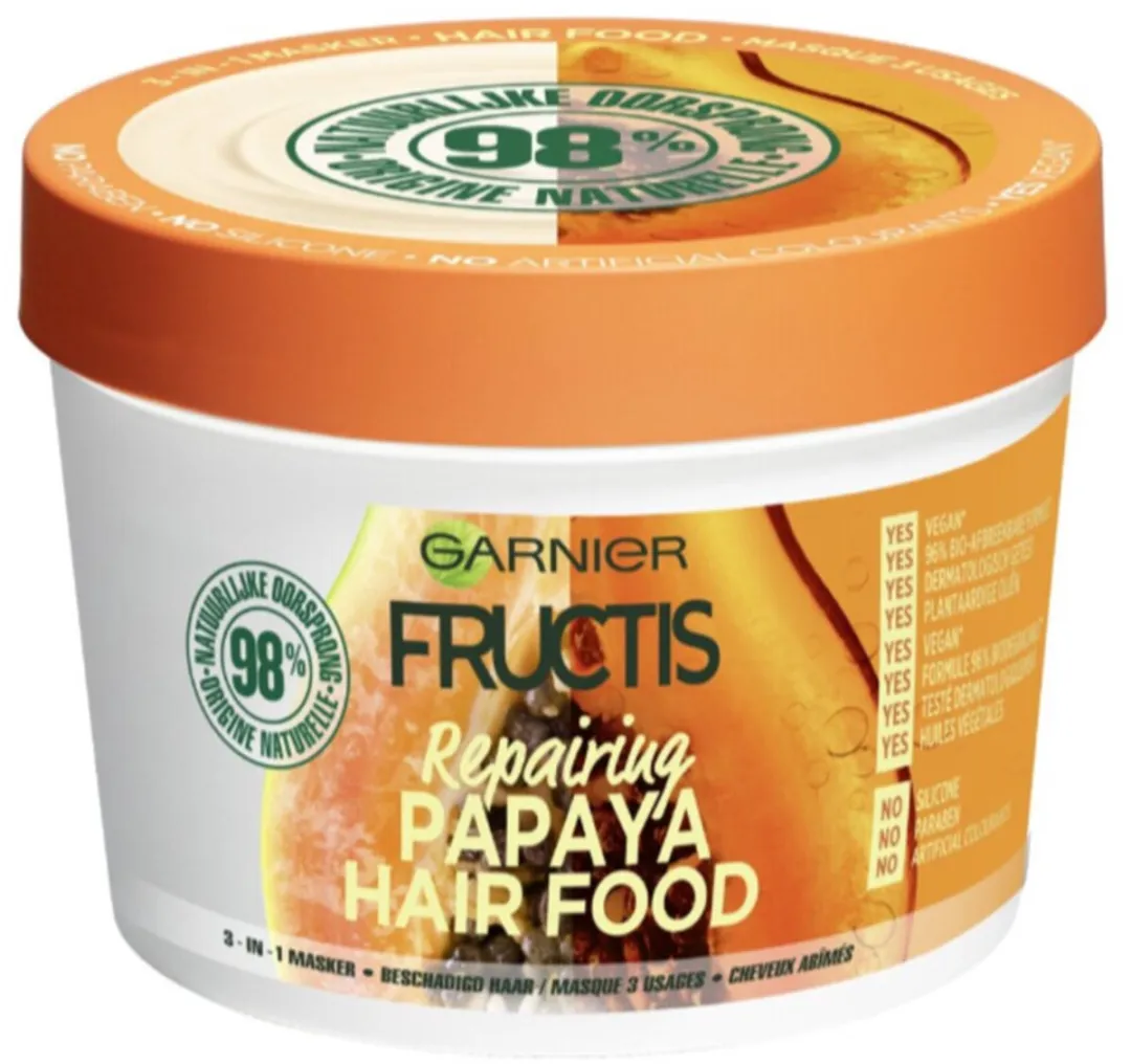 Garnier Fructis Hair Food Papaya Haarmasker 400ml - 2 Stuks