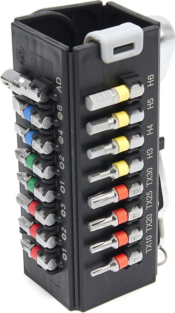 HBM AOK 23 Doppenset & Bitset ¼" - 27mm - Zwart