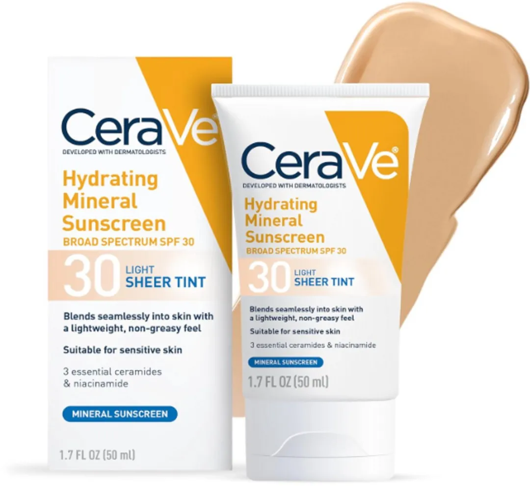 CeraVe Hydraterende Minerale Zonnebrandcrème SPF 30 Licht 50ml