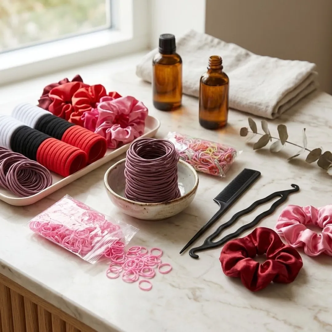 NUVEX Haaraccessoires Set 1109 Stuks - Rood/Roze/Zwart