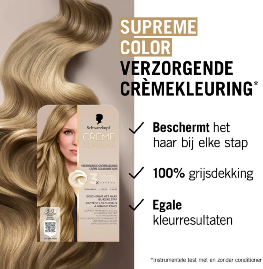 Schwarzkopf Creme Supreme 8-0 Haarkleuring 245g