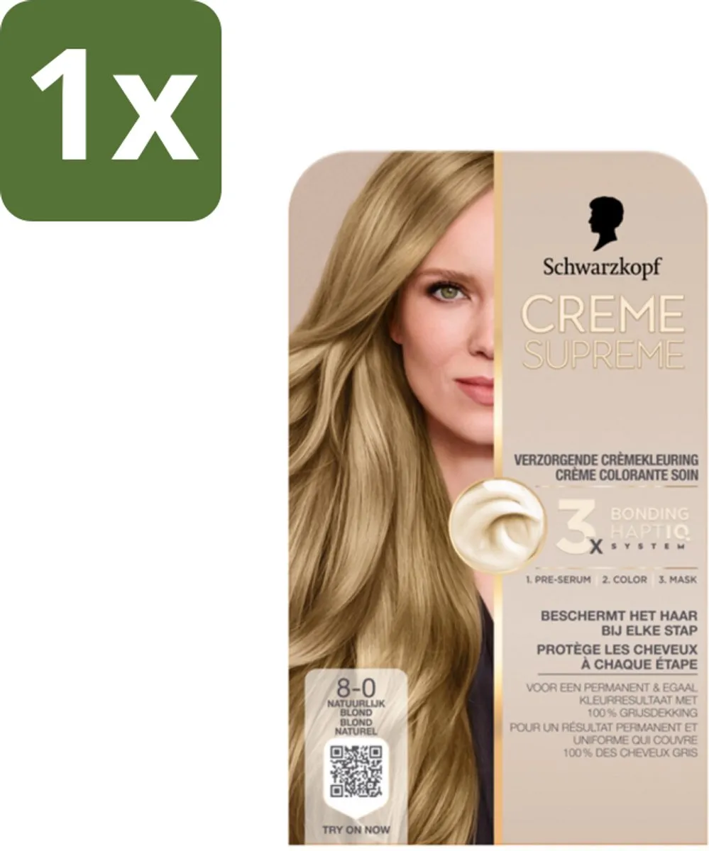 Schwarzkopf Creme Supreme 8-0 Haarkleuring 245g