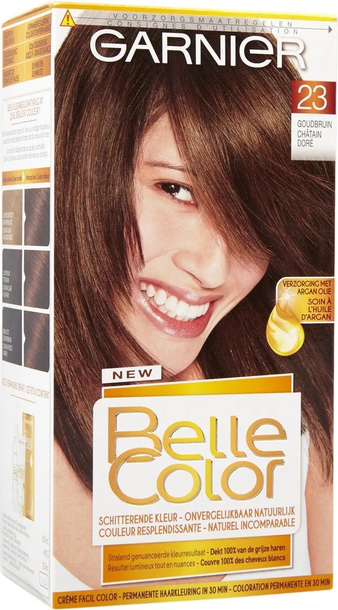 Garnier Belle Color 23 Goudbruin Haarkleuring - 100% grijsdekking
