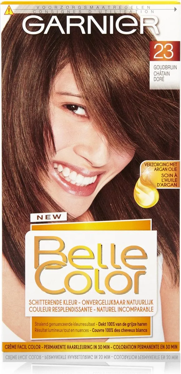 Garnier Belle Color 23 Goudbruin Haarkleuring - 100% grijsdekking