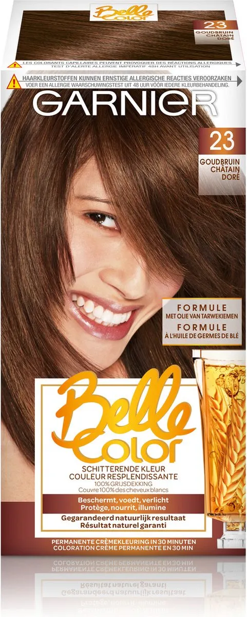 Garnier Belle Color 23 Goudbruin Haarkleuring - 100% grijsdekking - afbeelding 6 van 6