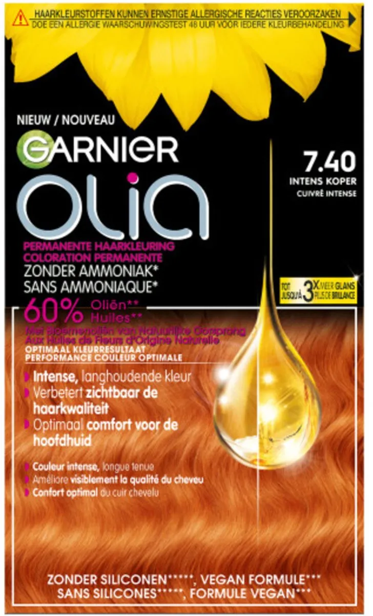 Garnier Olia Intens Koper 7.40 Haarverf - 232g