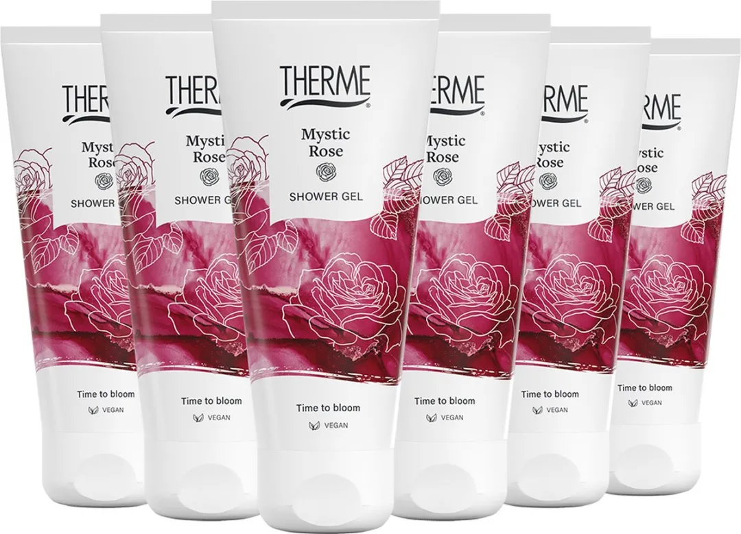 Therme Mystic Rose Shower Scrub 200ml - 6 Stuks