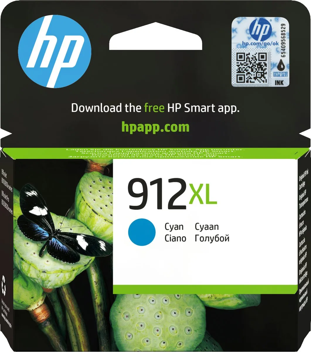 HP 912XL Inktcartridge Cyaan - 825 Pagina's