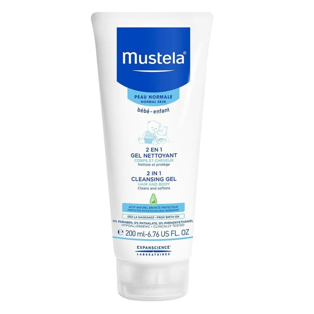 Mustela Bebe 2 In 1 Cleansing Gel (normal Skin) 200 Ml