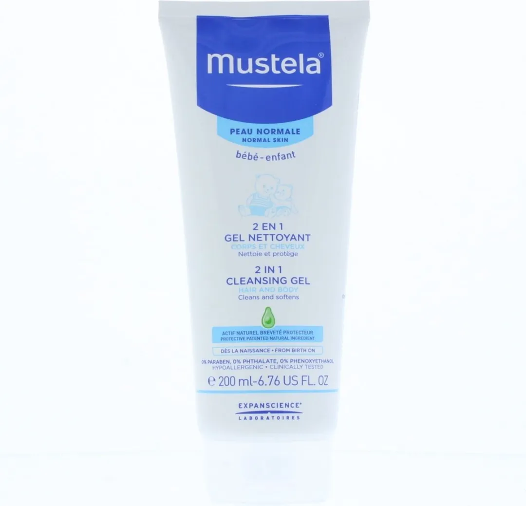 Mustela Bebe 2 In 1 Cleansing Gel (normal Skin) 200 Ml