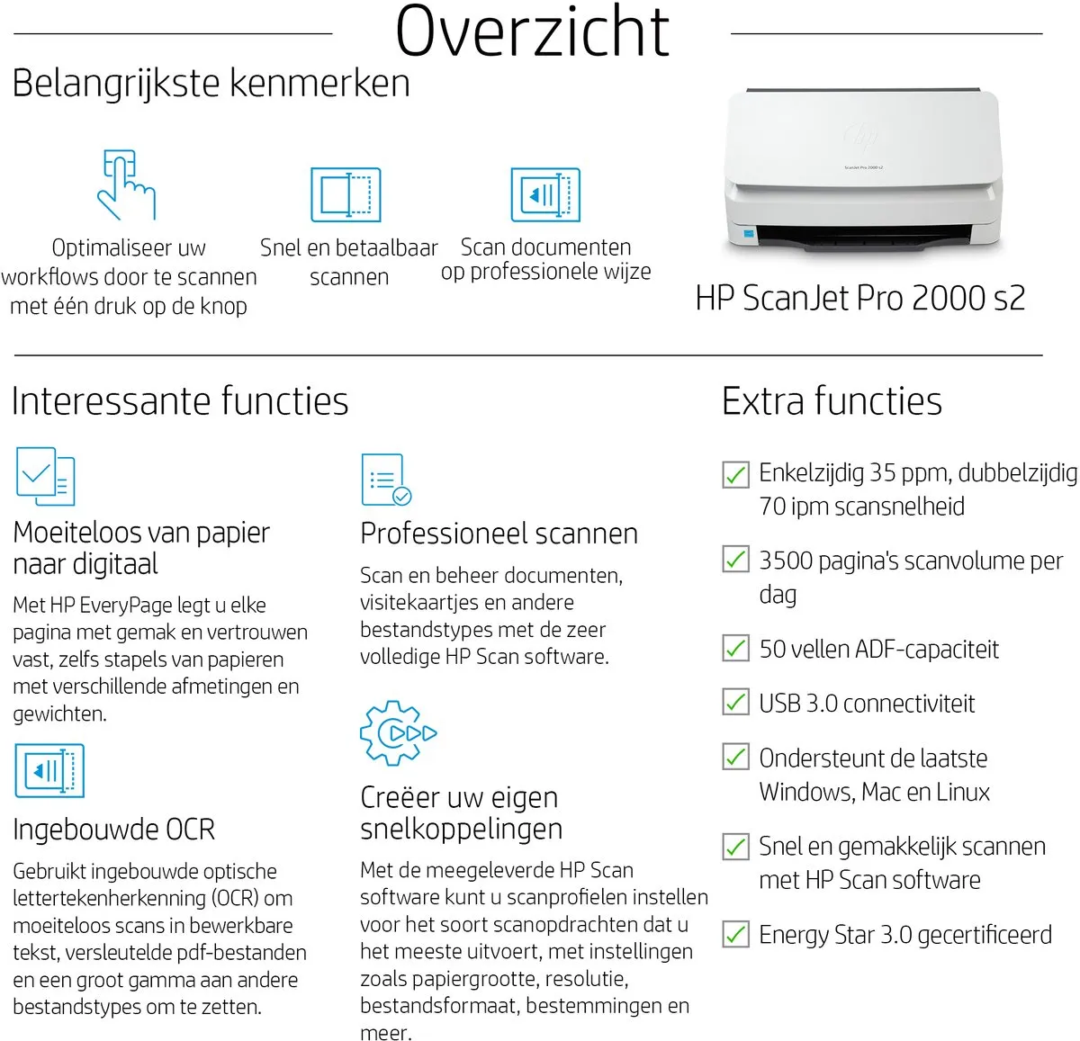 HP ScanJet Pro 2000 s2 Scanner