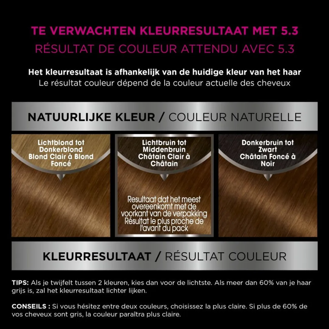 Garnier Olia 5.3 Licht Goudbruin Haarkleuring - 2 Stuks