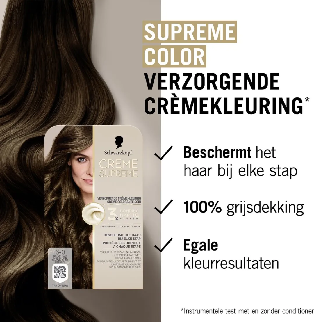 Schwarzkopf Crème Supreme 6-0 Haarkleuring 245g