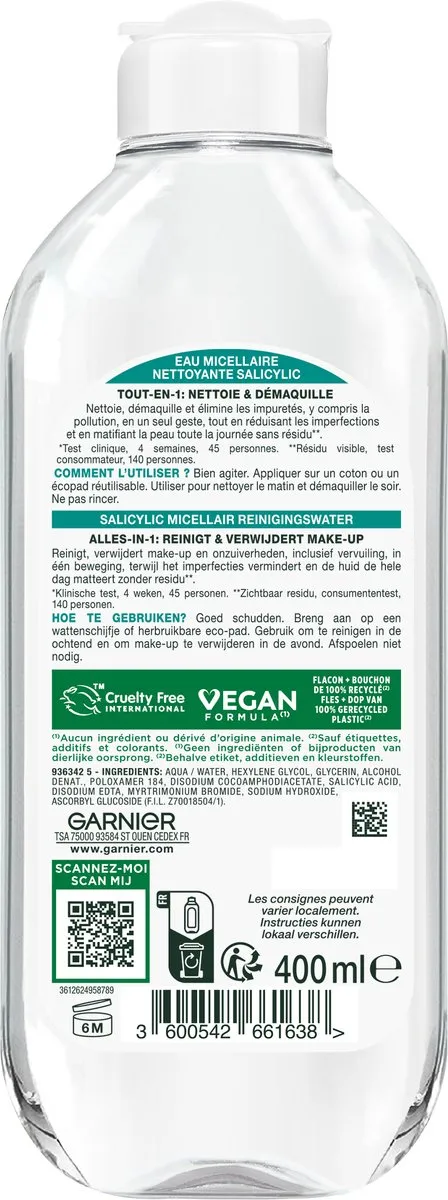 Garnier Micellair Reinigingswater Salicylic 400ml