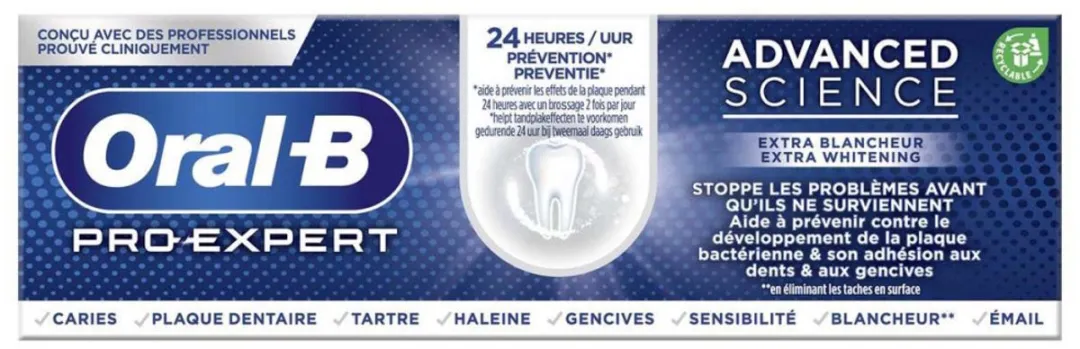 Oral-B Pro-Expert Advanced Science Extra White Tandpasta 75ml