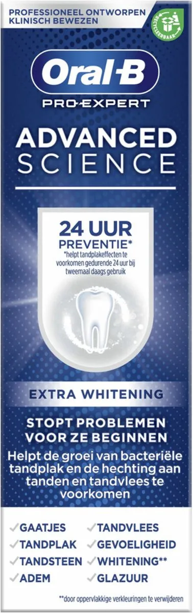 Oral-B Pro-Expert Advanced Science Extra White Tandpasta 75ml