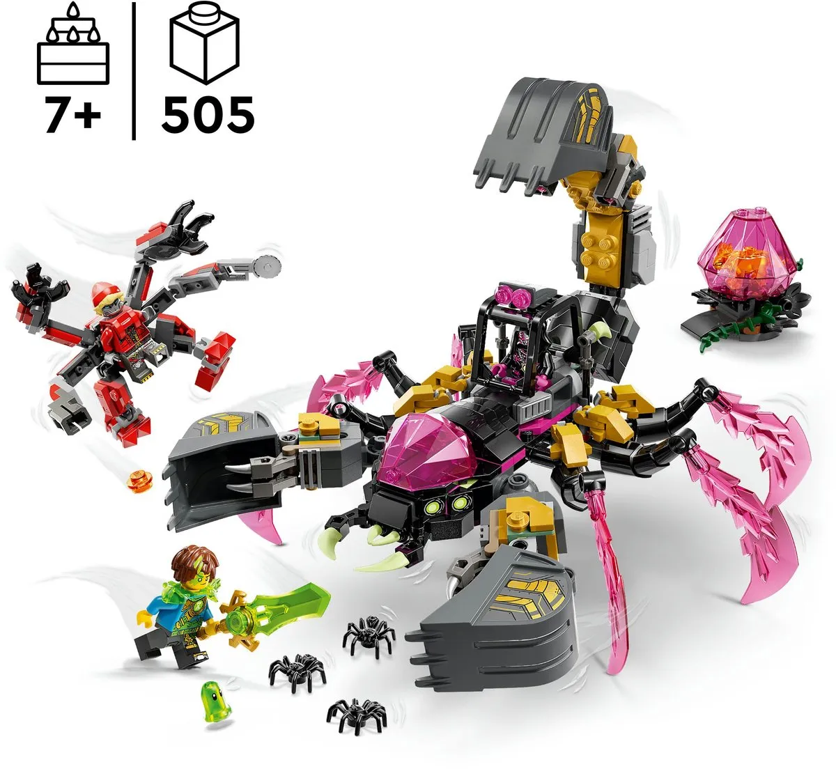 LEGO DreamZzz Albtraum-Skorpionbagger 71513 - 3 Minifiguren - Multicolor
