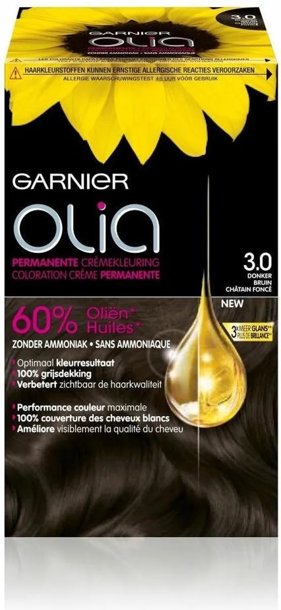 Garnier Olia 3.0 Permanent Haarkleuring Donkerbruin