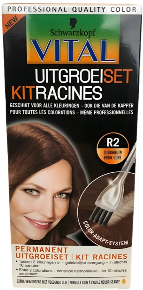 Schwarzkopf Vital UitgroeiSet Goudbruin Haarverf 60ml