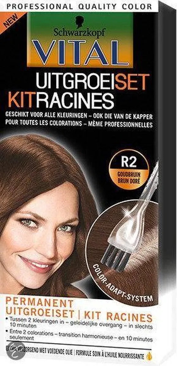 Schwarzkopf Vital UitgroeiSet Goudbruin Haarverf 60ml