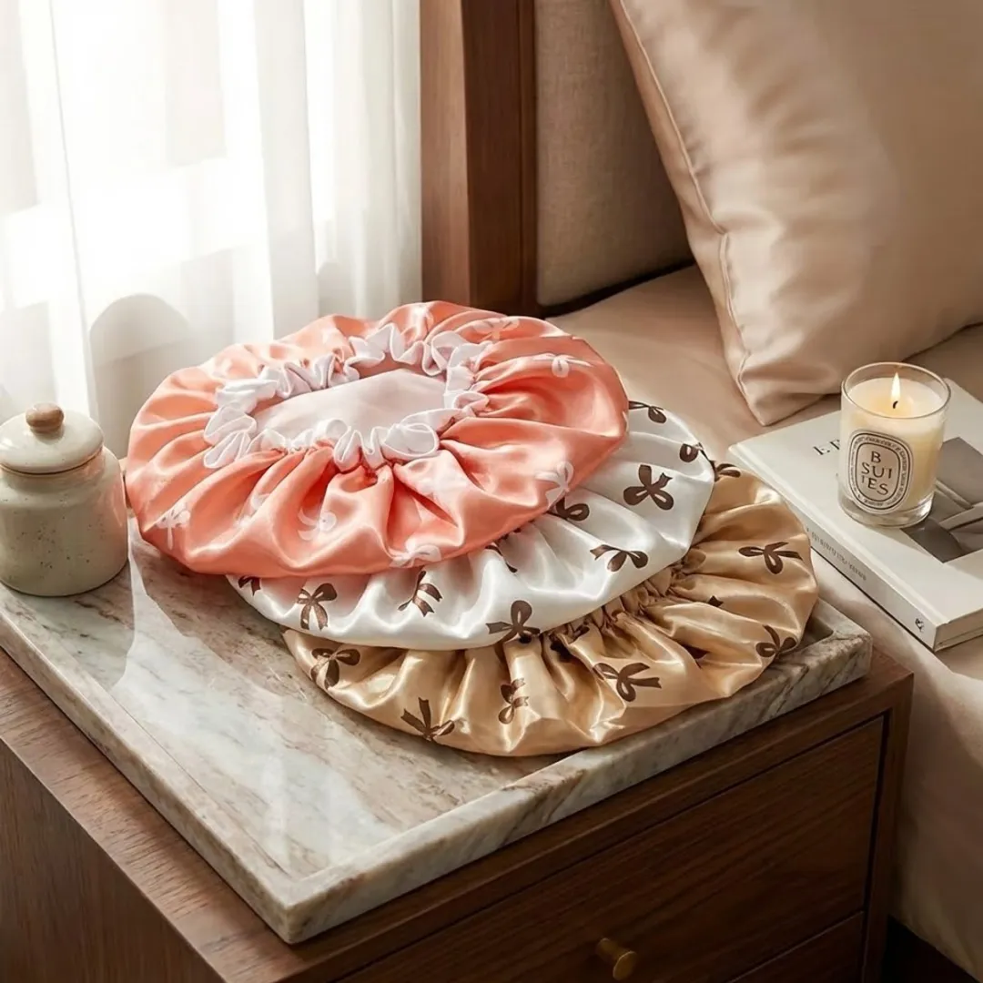 NuveX Slaapmutsen Set 3 Stuks - Roze/Wit/Beige