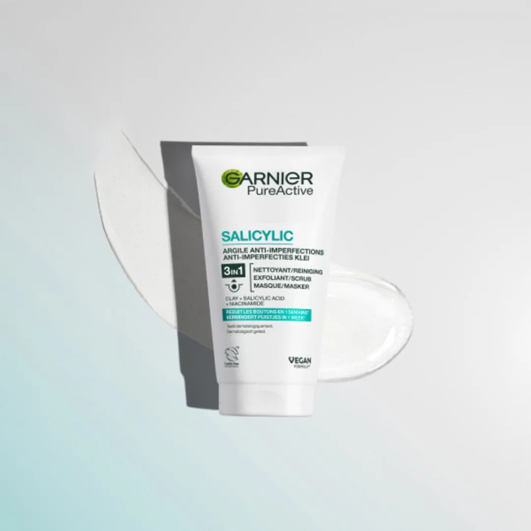 Garnier Pure Active 3-in-1 Reiniging Scrub Masker 150ml - 15 Stuks